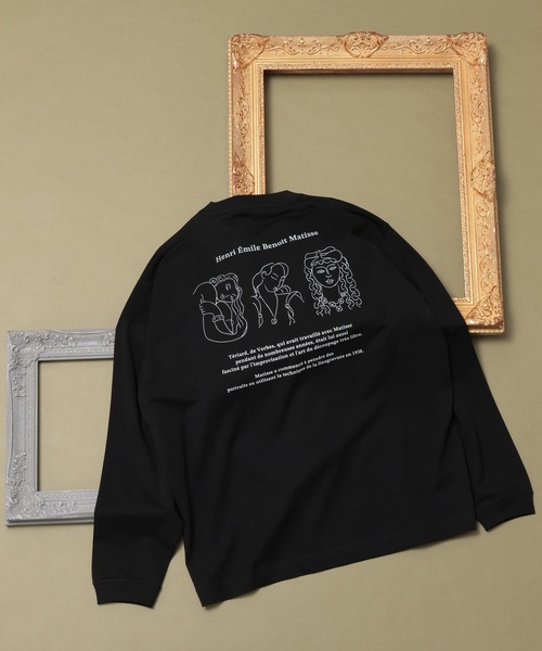 GLOBAL WORK（グローバルワーク）の「ATELIER GLOBAL WORK/長袖Tシャツ/591533（Tシャツ/カットソー・メンズ・ブラック/ブラック系1/ブラック系/ホワイト系3/ホワイト系2/ホワイト系1・SMALL/MEDIUM/LARGE）」の8枚目の写真