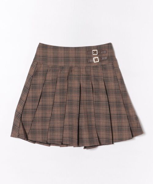 one way（ワンウェイ）の「ダブルベルトプリーツスカート（スカート・レディース・グレー/ブラック/グレー系その他/ブラウン系その他/ブラック系その他・FREE）」の5枚目の写真