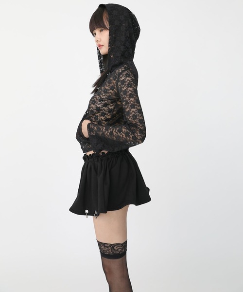 Heart Tattoo(ハートタトゥー)の「pierce sweat skirt / ピアススウェットスカート(スカート・レディース・グレー/ブラック・FREE)」の20枚目の写真