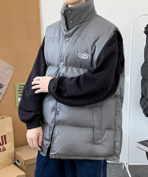 EFFECTION（エフェクション）の「【neos】ビッグシルエット ワンポイント サイドボタン 中綿 ベスト（ダウンベスト）」