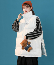 EFFECTION（エフェクション）の「【neos】ビッグシルエット ワンポイント サイドボタン 中綿 ベスト（ダウンベスト）」