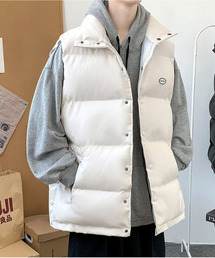 FVLMEN（フルメン）の「【neos】ビッグシルエット ワンポイント サイドボタン 中綿 ベスト（ダウンベスト）」