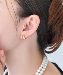 Phoebe(フィービィー)の【金属アレルギー対応】2setプリズムビジューイヤーカフ/ニッケルフリー(イヤーカフ)