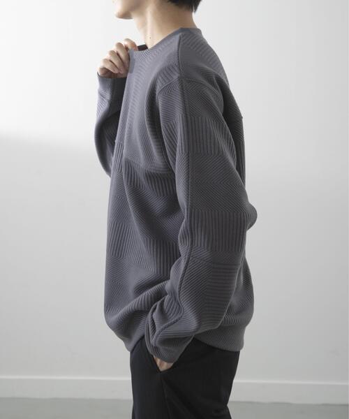 ITEMS URBANRESEARCH（アイテムズ アーバンリサーチ）の「キリカエ ジャカード クルーネックtops（Tシャツ/カットソー・メンズ・ブラック/ブルー系その他/オリーブ/ホワイト・LARGE/MEDIUM）」の20枚目の写真