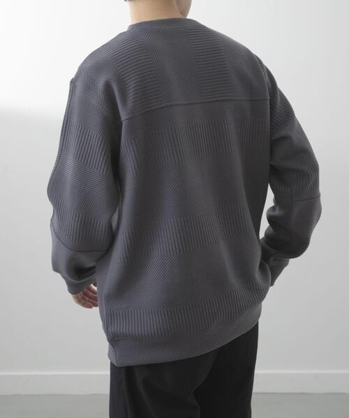 ITEMS URBANRESEARCH（アイテムズ アーバンリサーチ）の「キリカエ ジャカード クルーネックtops（Tシャツ/カットソー・メンズ・ブラック/ブルー系その他/オリーブ/ホワイト・LARGE/MEDIUM）」の21枚目の写真