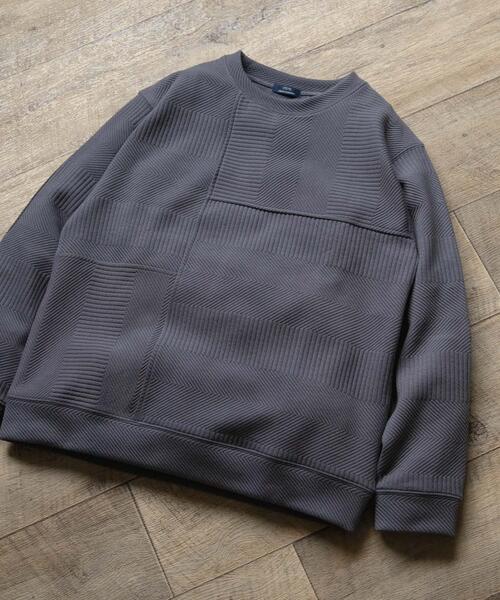 ITEMS URBANRESEARCH（アイテムズ アーバンリサーチ）の「キリカエ ジャカード クルーネックtops（Tシャツ/カットソー・メンズ・ブラック/ブルー系その他/オリーブ/ホワイト・LARGE/MEDIUM）」の22枚目の写真