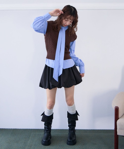 archives（アルシーヴ）の「２ｗａｙロングブーツ（ブーツ・レディース・ブラック/ブラウン・MEDIUM/LARGE）」の10枚目の写真