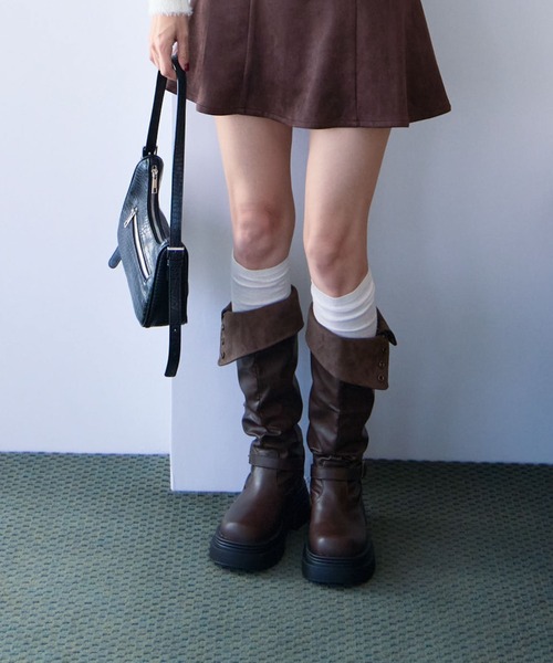archives（アルシーヴ）の「２ｗａｙロングブーツ（ブーツ・レディース・ブラック/ブラウン・MEDIUM/LARGE）」の12枚目の写真