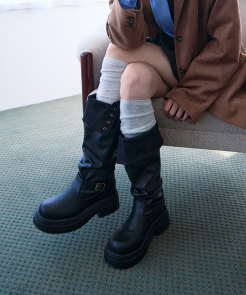 archives（アルシーヴ）の「２ｗａｙロングブーツ（ブーツ・レディース・ブラック/ブラウン・MEDIUM/LARGE）」の3枚目の写真