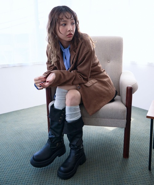 archives（アルシーヴ）の「２ｗａｙロングブーツ（ブーツ・レディース・ブラック/ブラウン・MEDIUM/LARGE）」の6枚目の写真