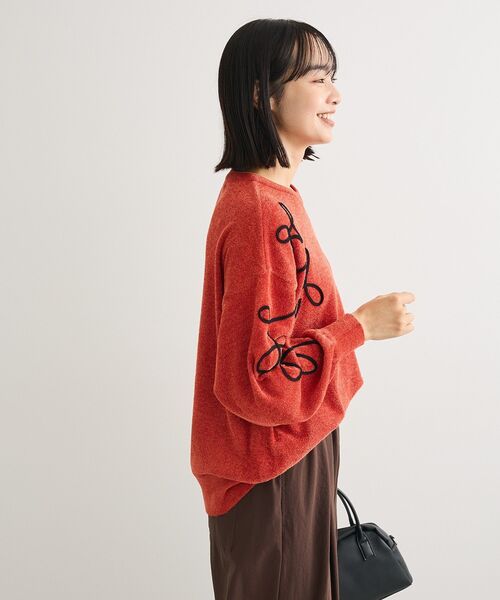 セール】刺繍コードニットプルオーバー（ニット/セーター）｜Green