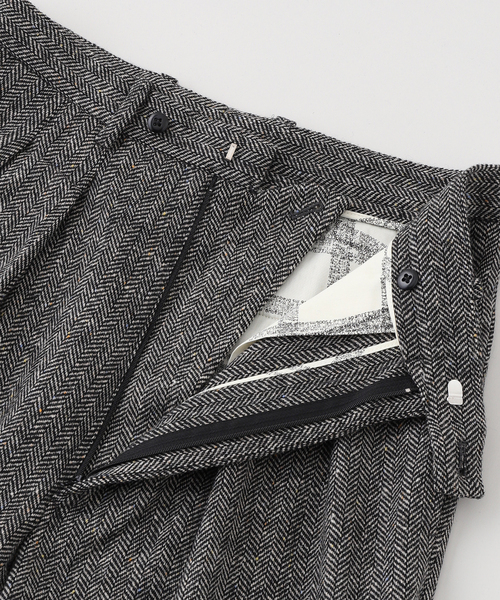 セール】m's braque (エムズ ブラック) TUCK WIDE BUGGY パンツ(へ