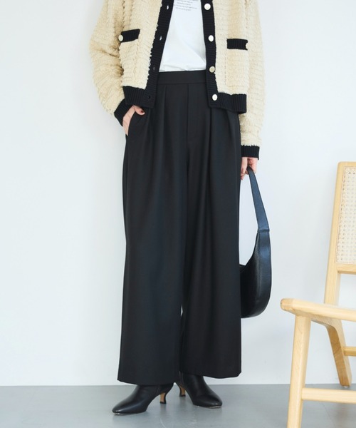 両面起毛タックワイドパンツ（その他パンツ）｜DOUX ARCHIVES（ドゥ