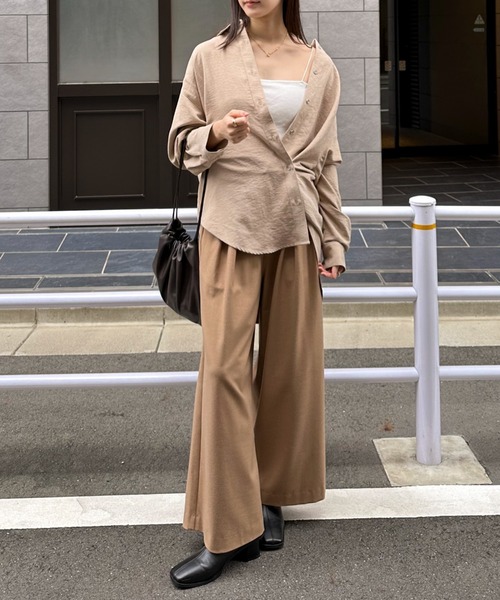 両面起毛タックワイドパンツ（その他パンツ）｜DOUX ARCHIVES（ドゥ