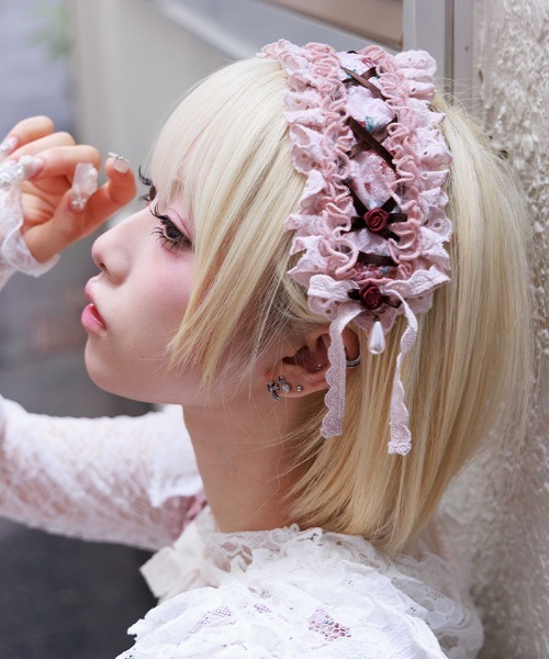セール】花柄レースヘッドドレス（その他ヘアアクセサリー）｜axes