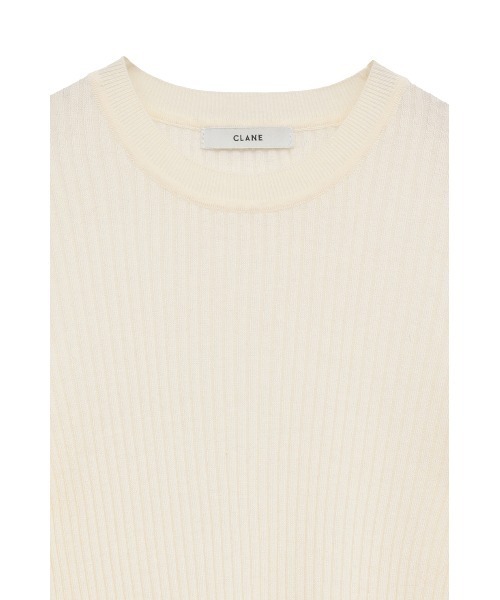 CLANE（クラネ）の「SHEER RIB KNIT TOPS（ニット/セーター・レディース・アイボリー/ピンク/グレー/ブラック・2/1）」の13枚目の写真