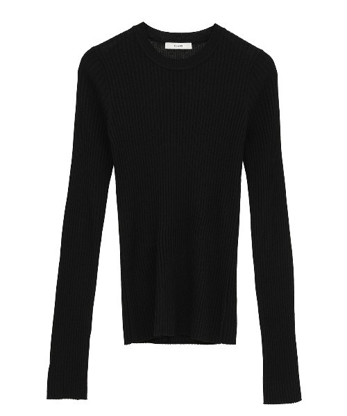 CLANE（クラネ）の「SHEER RIB KNIT TOPS（ニット/セーター・レディース・アイボリー/ピンク/グレー/ブラック・2/1）」の17枚目の写真