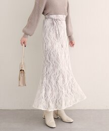 natural couture | 長さ変えられるフラワーレーススカート(スカート)