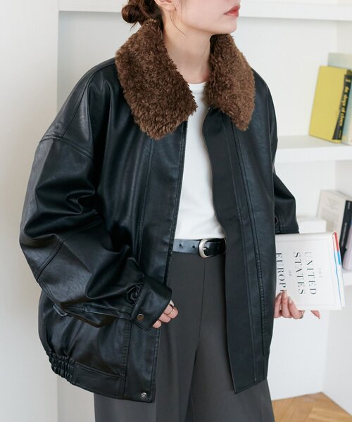 ★あーちゃそ。★ディスコートレザージャケット【ブラック】 Discoat（ディスコート） ブルゾン アウター 「新色追加!/WEB限定