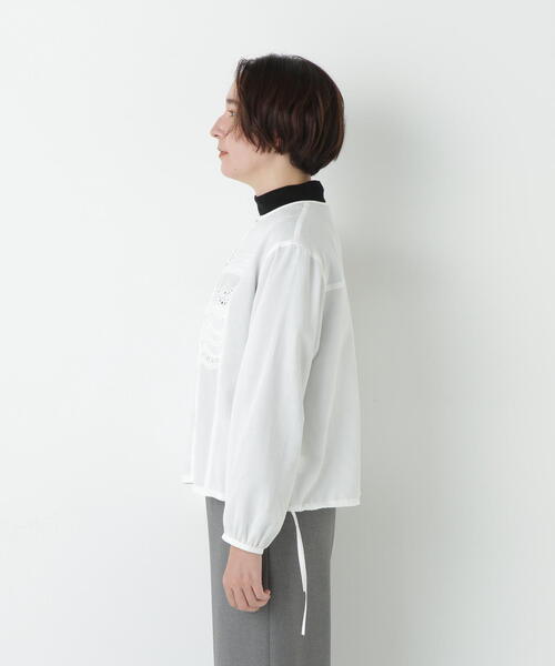 human woman(ヒューマンウーマン)の「◆レイヤーレースブラウス(シャツ/ブラウス・レディース・グレー系その他/ホワイト・MEDIUM)」の14枚目の写真