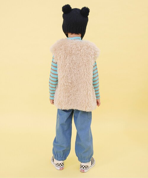 BREEZE（ブリーズ）の「【WEB限定/ジュニア対応】ゆるタックパンツ（カーゴパンツ・キッズ・ネイビー/イエロー/ブラウン/ピンク/ブルー・90/100/110/120/130/140）」の8枚目の写真