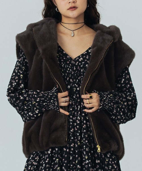 セール】FAUXFUR VEST（ベスト）｜ROSE BUD（ローズバッド）の