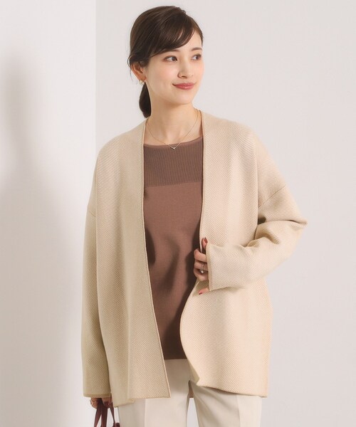 セール】【手洗い可】Wジャカードコーディガン（カーディガン/ボレロ