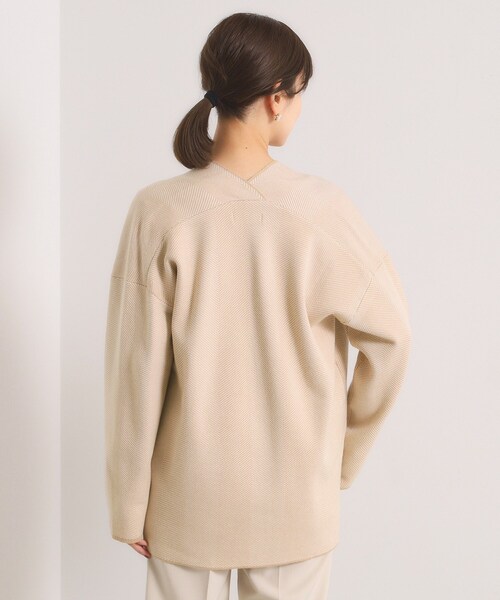 ITS'DEMO（イッツデモ）の「【手洗い可】Wジャカードコーディガン（カーディガン/ボレロ・レディース・ブラック系3/ベージュ系その他6・00）」の5枚目の写真