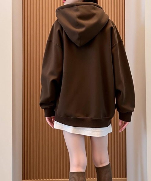 cammie(キャミー)の「カットソーレイヤード風トップス(Tシャツ/カットソー・レディース・ブラウン/ベージュ・M/L)」の8枚目の写真