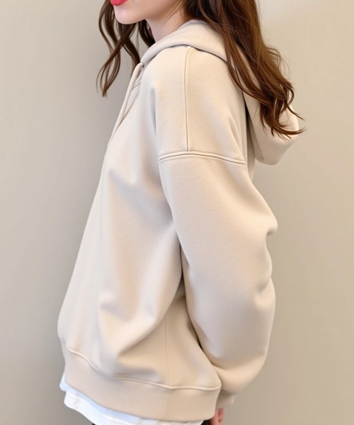 cammie(キャミー)の「カットソーレイヤード風トップス(Tシャツ/カットソー・レディース・ブラウン/ベージュ・M/L)」の10枚目の写真