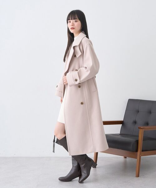 セール】【2025AW】3WAYカラーロングコート（ステンカラーコート