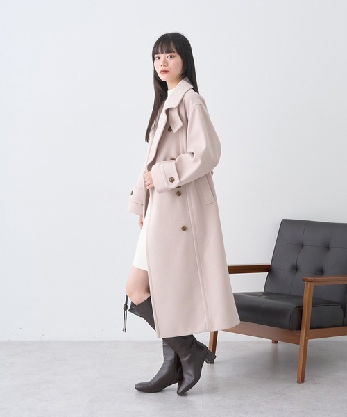 セール】【2025AW】3WAYカラーロングコート（ステンカラーコート
