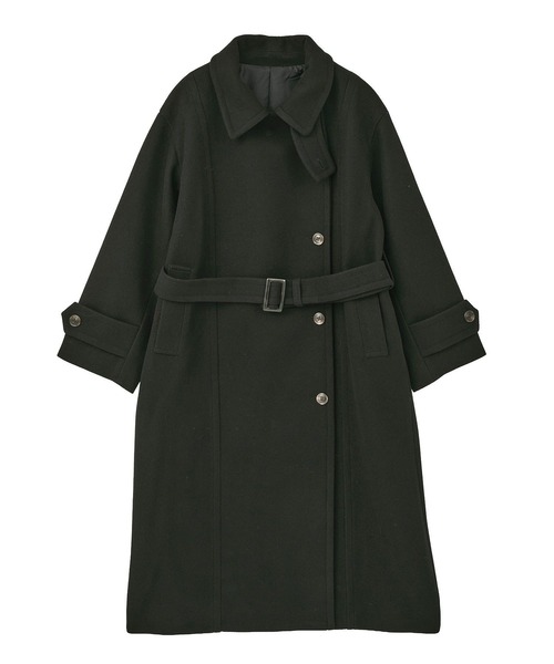 earth music&ecology(アースミュージックアンドエコロジー)の「【2025AW】3WAYカラーロングコート(ステンカラーコート・レディース・モカ/ブラック/ライトベージュ・M/L)」の9枚目の写真