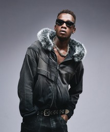 ANDER HUNK(A_[nN)Aszzymmetrical Swith Fur Zip-up Parker / AVgJXCb`t@[Wbvp[J[(p[J[)