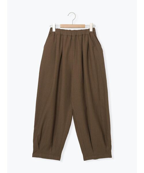 ストライプツイル裾タックパンツ（その他パンツ）｜Samansa Mos2