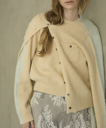 Firsthand（ファーストハンド）の「Firsthand/ファーストハンド アルパカ混 バイカラー ニット カーディガン（カーディガン/ボレロ）」