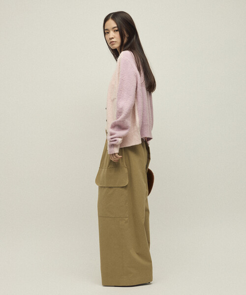 Firsthand（ファーストハンド）の「Firsthand/ファーストハンド アルパカ混 バイカラー ニット カーディガン（カーディガン/ボレロ・レディース・ピンク/オフホワイト/グレー・FREE）」の17枚目の写真