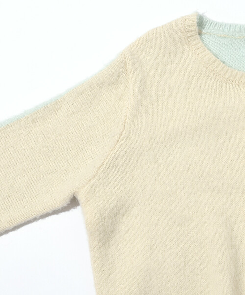 Firsthand（ファーストハンド）の「Firsthand/ファーストハンド アルパカ混 バイカラー ニット カーディガン（カーディガン/ボレロ・レディース・ピンク/オフホワイト/グレー・FREE）」の22枚目の写真