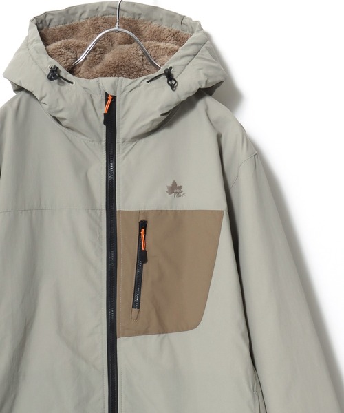 LOGOS（ロゴス）の「2025AW LOGOS/ロゴス ナイロン 撥水 裏フリース マウンテンパーカー レディース メンズ ナイロンジャケット（マウンテンパーカー・メンズ・ブラック/カーキ/ベージュ/ネイビー・L/LL/M）」の3枚目の写真
