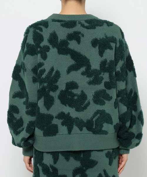 mysty woman（ミスティウーマン）の「【セット着用可】アートフラワージャガードプルオーバー 603636（ニット/セーター・レディース・アイボリー/グリーン/ブラック・FREE）」の10枚目の写真