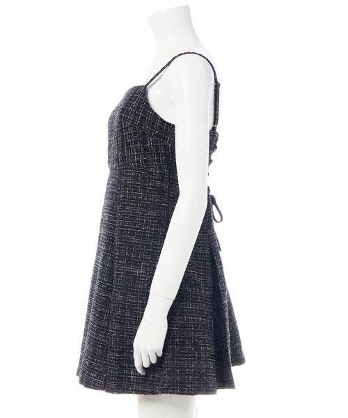 INGNI(イング)の「バックレースアップツイードミニキャミワンピース/A(ワンピース・レディース・ホワイト系その他7/ブラック系その他7・M)」の15枚目の写真