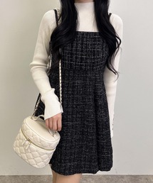 INGNI | BackレースUPツイードミニキャミワンピース(ワンピース)