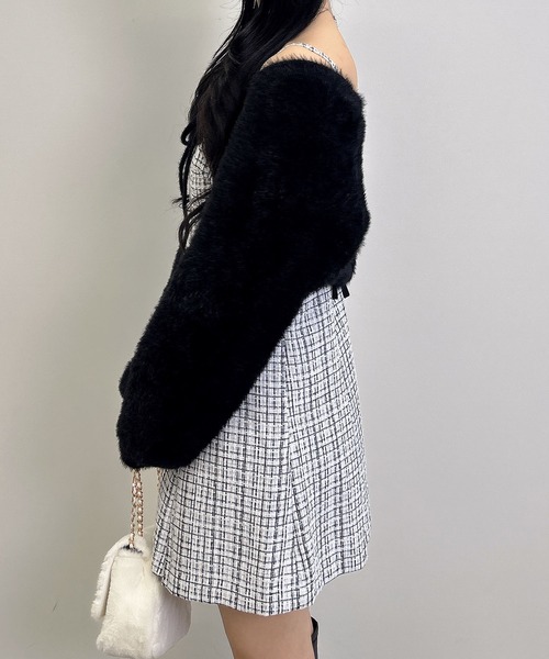 INGNI(イング)の「バックレースアップツイードミニキャミワンピース/A(ワンピース・レディース・ホワイト系その他7/ブラック系その他7・M)」の9枚目の写真