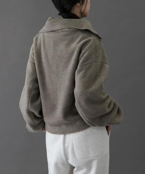 FORK&SPOON（フォークアンドスプーン）の「FORK&SPOON　スナップタートルフリースプルオーバー（その他トップス・レディース・モカ/チャコールグレー・1）」の15枚目の写真