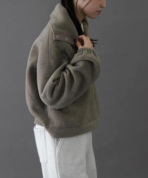 FORK&SPOON（フォークアンドスプーン）の「FORK&SPOON　スナップタートルフリースプルオーバー（その他トップス・レディース・モカ/チャコールグレー・1）」の16枚目の写真