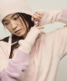 Firsthand（ファーストハンド）の「Firsthand/ファーストハンド アルパカ混 バイカラー ニットグローブ（手袋）」