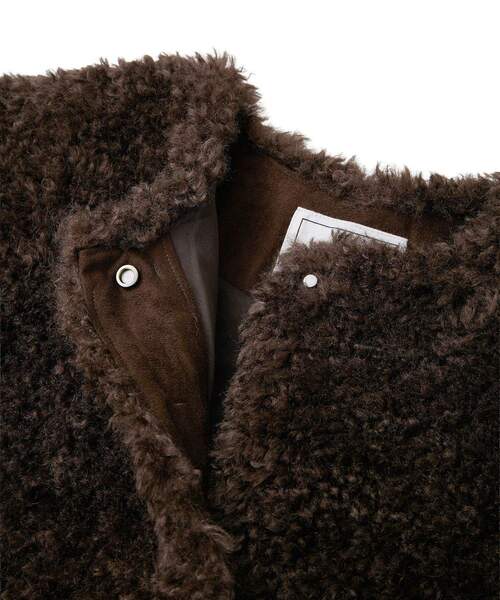 セール】ノーカラーフェイクファーコート（その他アウター）｜AMERICAN