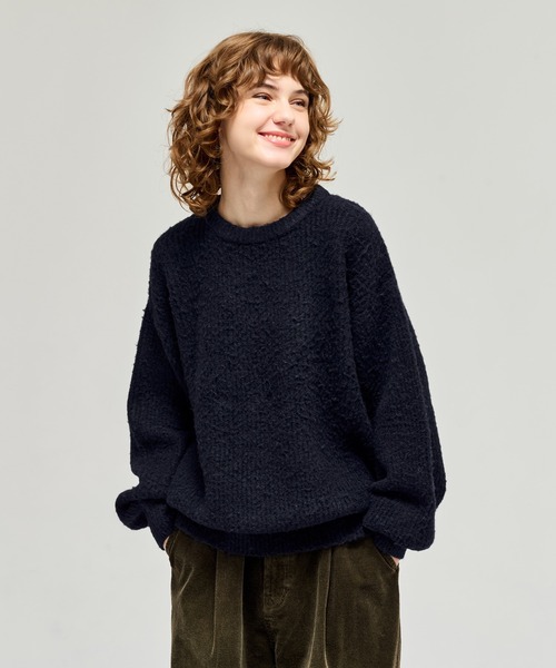 CREW NECK RIB KNIT / クルーネックリブニット（ニット/セーター