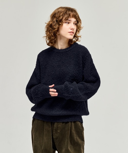 RIER Rib kint リブニット ブラック RIER Rib kint リブニット ブラック RIER Rib kint リブニット