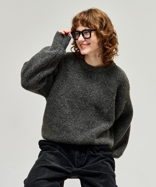 WETTEMPT(ウィテンプト)の「CREW NECK RIB KNIT / クルーネックリブニット(ニット/セーター・メンズ・チャコールグレー/ネイビー・LARGE/MEDIUM/SMALL)」の8枚目の写真